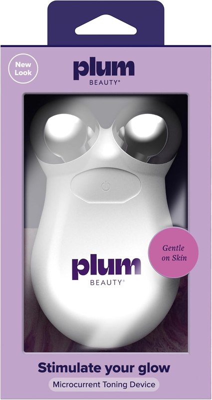 Plum Beauty Microcurrent Toning Device, Skin Tightening Face Massager
