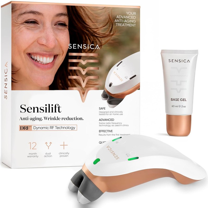 Sensica Sensilift Anti-Aging RF Skin Tightening Device – Salon-Style Radio Frequency Face Sculpting Tool for Face & Neck Lifting, Firming & Wrinkle Reduction, At-Home Skincare Machine