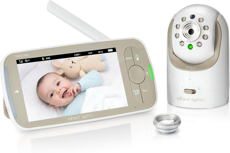 Infant Optics DXR-8 PRO - Patented Active Noise Reduction (ANR), 5” HD Video Baby Monitor 