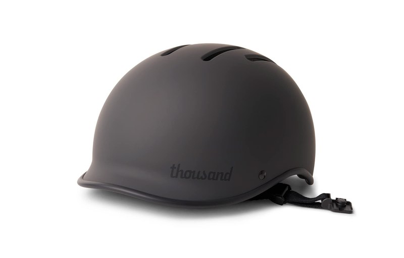 Thousand Heritage 2.0 Adult Bike Helmet; The Original Low Profile Retro Commuter Cycling Helmet Safety Certified for Bicycle Skateboard Skating Roller Skates; for Men &amp; Women (Stealth Black, L)