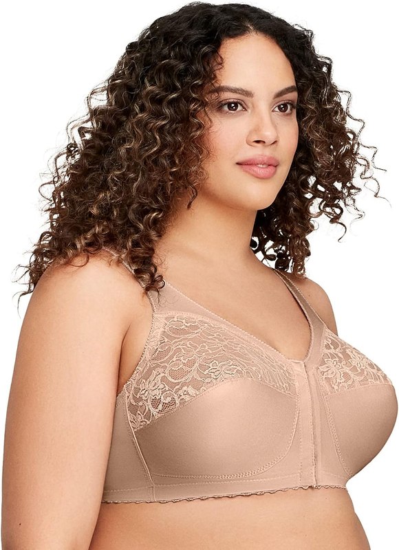 Glamorise Women's Full Figure MagicLift Front Close Support Bra #1200