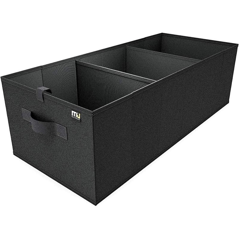 MIU COLOR Trunk Organizer for SUV, Car Organizer, Collapsible Trunk Organizer for Car, Non-Slip Bottom, Storage Organizer for Sedans, Van, Jeep, Grocery, Large 3 Compartments, Black 32"×13"×10.6"