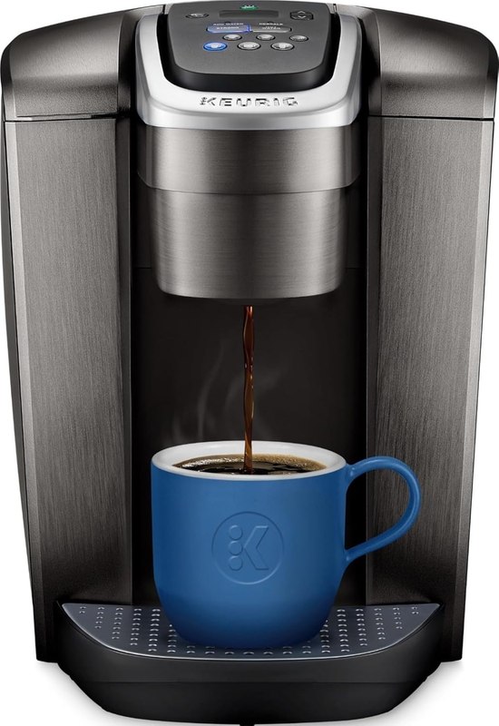 Keurig K-Elite Single Serve K-Cup Pod Coffee Maker, with Strength and Temperature Control, Iced Coffee Capability, 8 to 12oz Brew Size, Programmable, Brushed Slate | Strength, Temperature Control, Iced Coffee Capability, 8 to 12oz Brew Size, Programmable