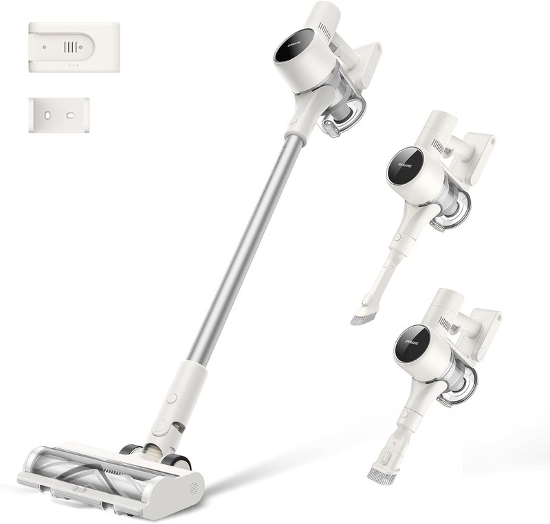 DREAME Cordless Vacuum Cleaner R10 Pure, 120AW Powerful Suction, Stick Vacuum Cleaner for Home, Anti-Tangle, LED Headlights, Up to 60 Mins Runtime, Lightweight for Carpet, Hard Floor, Pet Hair | 120AW Powerful Suction, Anti-Tangle, LED Headlights, Up to 60 Mins Runtime, Lightweight for Carpet, Hard Floor, Pet Hair