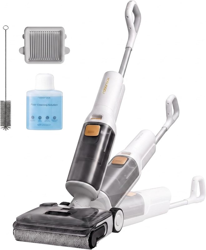 roborock F25 GT Gen 2 Wet Dry Vacuum Cleaner, Cordless Vacuum Mop Combo | 20000Pa Suction, 194°F Self-Cleaning Electric Mop, 180° Lie-Flat Edge to Edge Mopping for Tile, Hardwood Floors, Lightweight