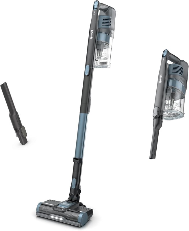 Shark Pet Cordless Stick Vacuum, Ice Blue, IX141AMZ | XL Dust Cup, LED Headlights, Removable Handheld, Crevice Tool, Vacuum for Pet Hair, Carpet & Hard Floors, 40-Min Runtime