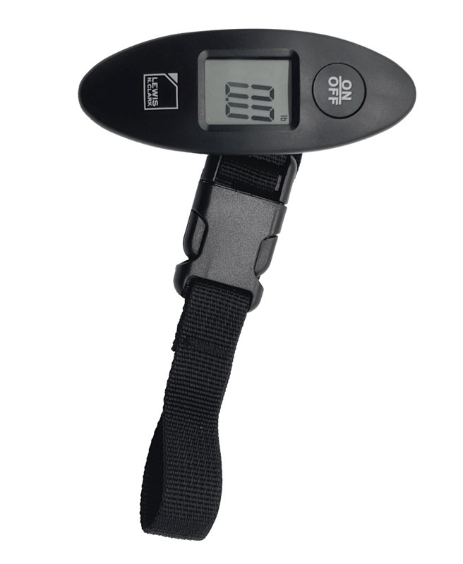 Lewis N. Clark Mini Digital Luggage Scale Luggage Scale, Gray