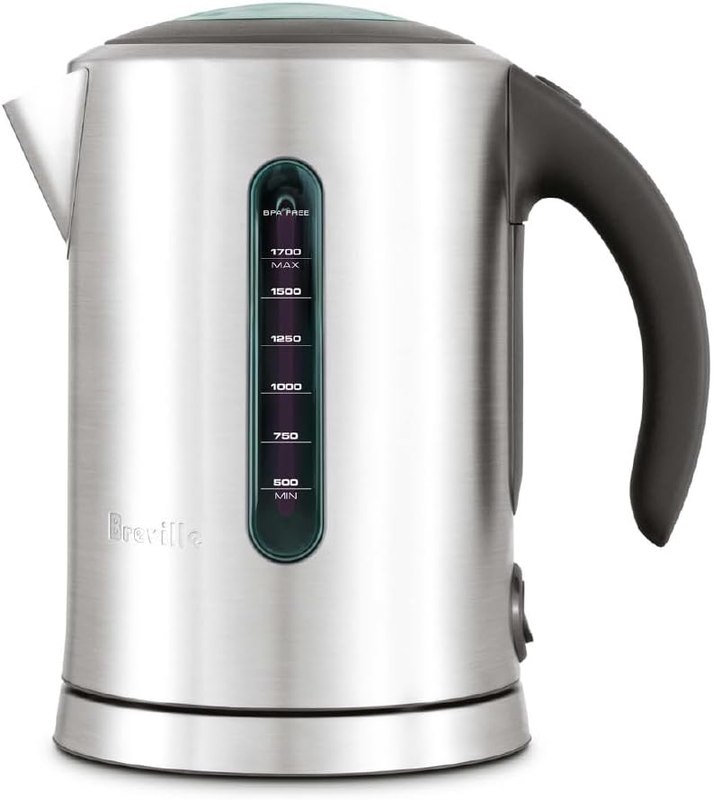 Breville BKE700BSS Soft Top Pure Hot Water Kettle, Brushed Stainless Steel | Quickly heat water for tea, coffee and instant meals with electric kettle featuring a soft-opening lid | 7 cup capacity