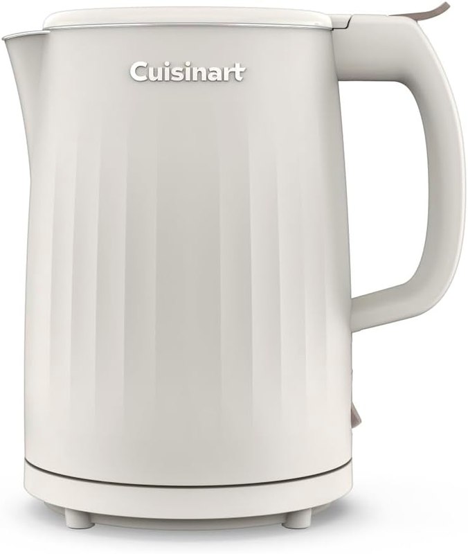 Cuisinart Electric Kettle, Stainless Steel Interior, One-Touch, 1 Liter | 1-liter electric tea kettle with compact 1-touch design, auto-shutoff & double-wall insulation for heat retention, CK-10TRES