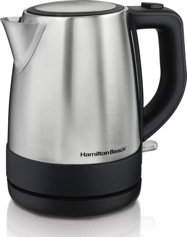 Hamilton Beach 1 Liter Electric Tea Kettle, Water Boiler & Heater | Fast Boiling 1500 Watts | BPA Free | Cordless Serving | Auto-Shutoff & Boil-Dry Protection | Mesh Filter | Stainless Steel