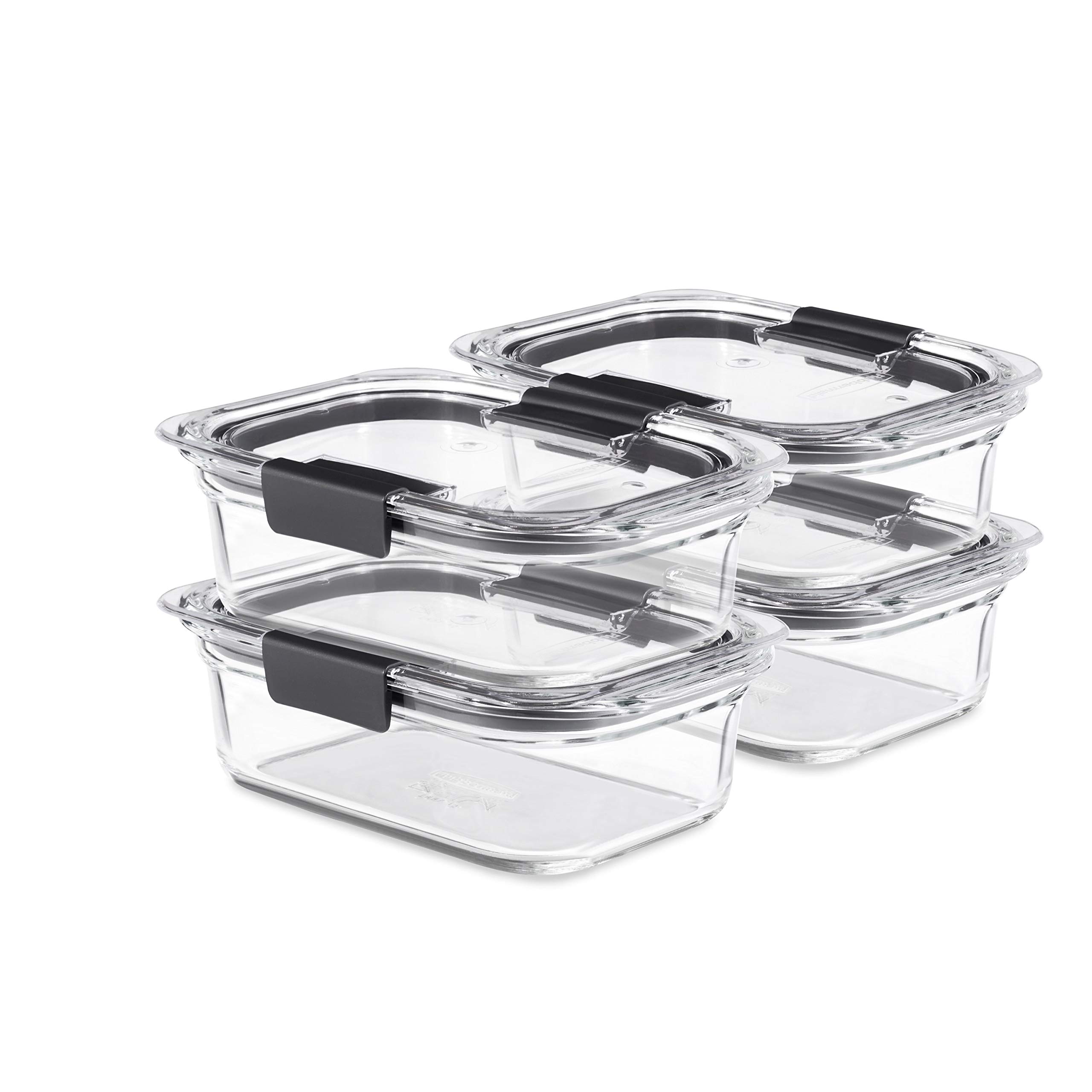Rubbermaid Brilliance Glass Food Storage Containers, 3.2 Cup
