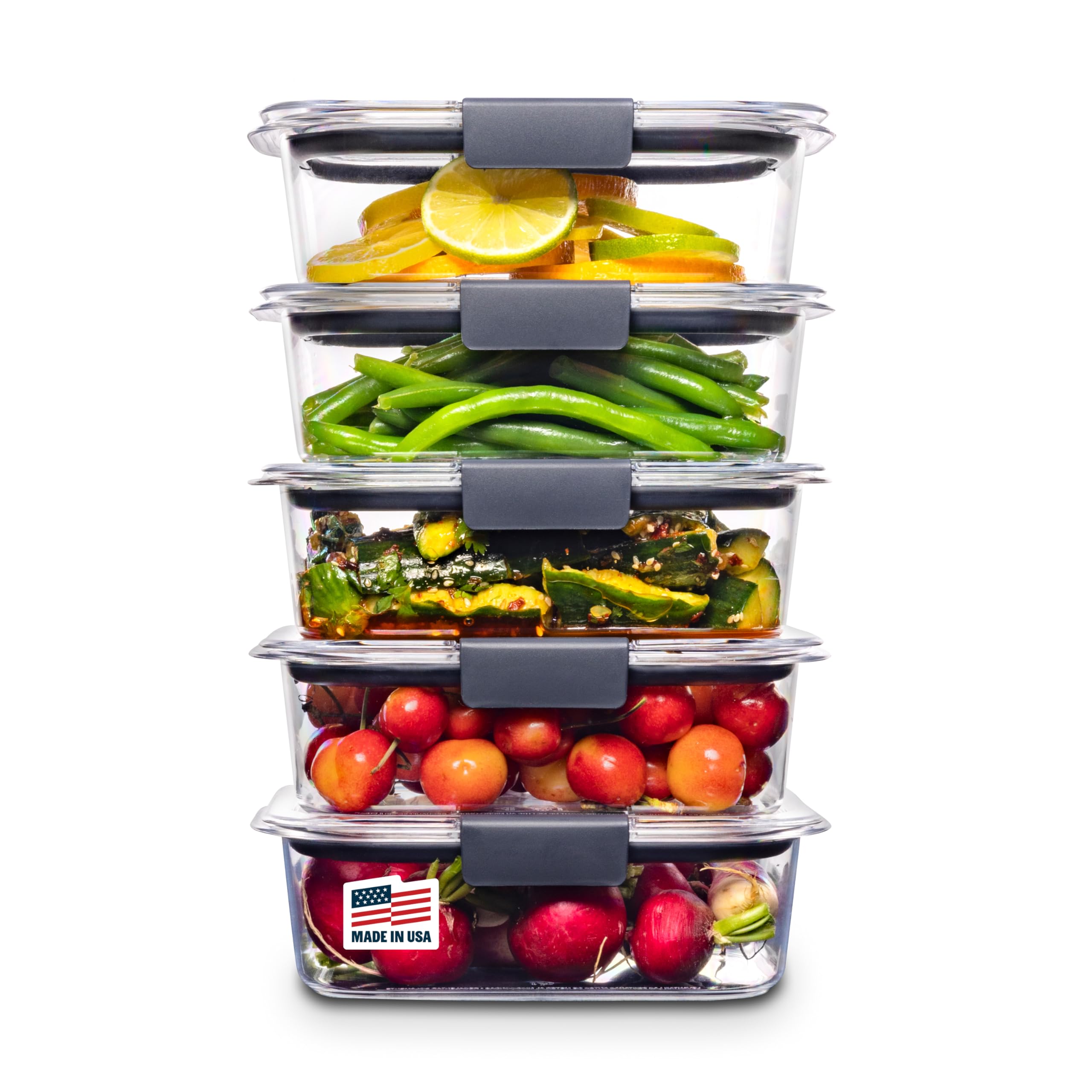 Rubbermaid Brilliance Tritan Plastic Food Storage Containers, BPA free