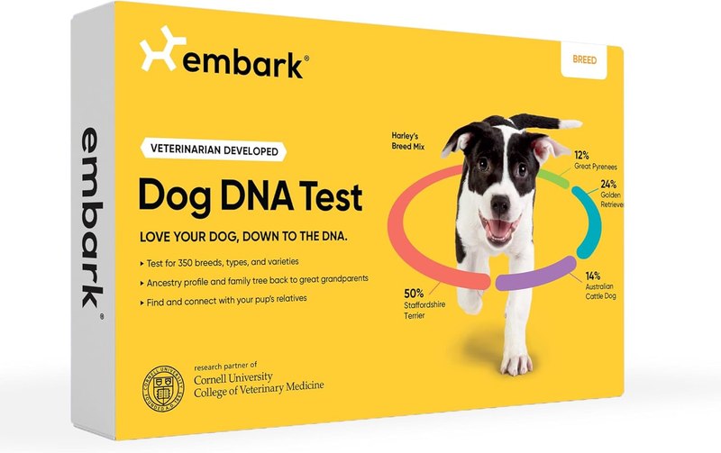 Embark Breed ID Dog DNA Test Kit – 400+ Breeds, 99% Breed Accuracy | Dog DNA testing kit for mixed breeds. Ancestry to great-grandparents, relative finder & family tree. Largest dog database.