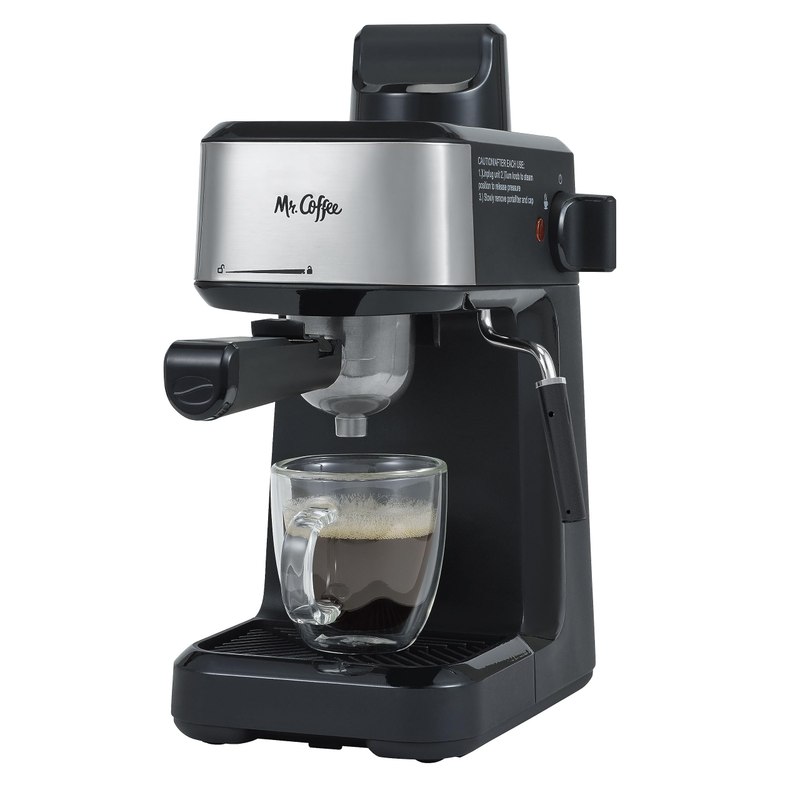 Mr. Coffee 4-Shot Steam Espresso Cappuccino and Latte Maker with Stainless Steel Frothing Pitcher