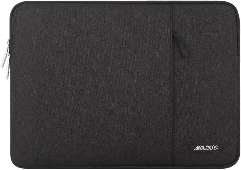 MOSISO Laptop Case 14 inch, Laptop Sleeve Bag with Pocket | Compatible with HP Lenovo Dell ASUS Acer, HP Stream, Dell Latitude, Polyester Vertical Computer Bag, Black
