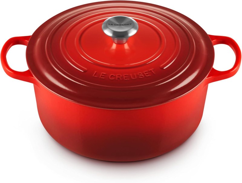 Le Creuset Enameled Cast Iron Round Dutch Oven, 7.25 qt., Cerise
