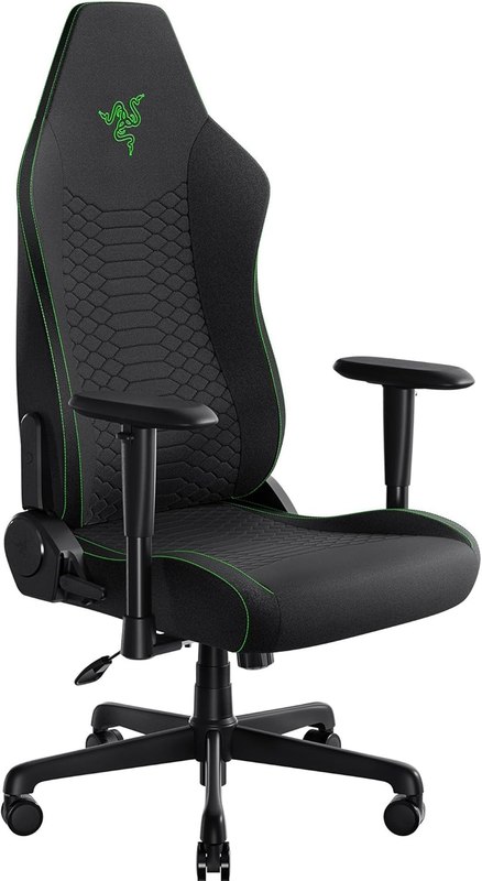 Razer Iskur V2 X Ergonomic Gaming Chair, Black | Built-In Lumbar Support, Wide Seat, High Density Foam Cushions, Adjustable 152 Degree Recline, 2D Armrests, Plush Fabric