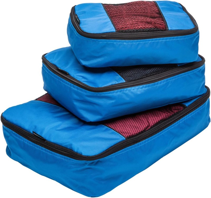 TravelWise Packing Cube System - Durable 3 Piece Weekender Luggage Organizer Set