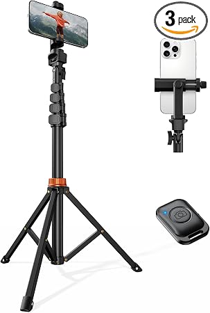 VIMOSE 66-inch extendable phone tripod with remote control