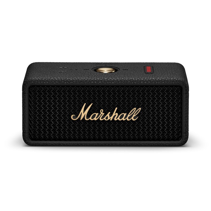 Marshall Emberton III Portable Bluetooth Speaker - Rugged Waterproof/Dust-Proof Design | Loud Stereo Sound, Deep Bass | Compact and Wireless for Travel and Outdoors - Black and Brass