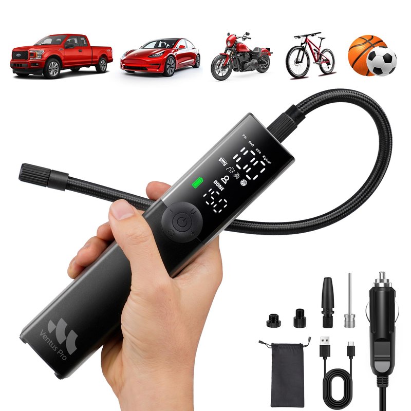 Woowind Tire Inflator Air Compressor, 12V DC Cord, Auto Stop, 150PSI