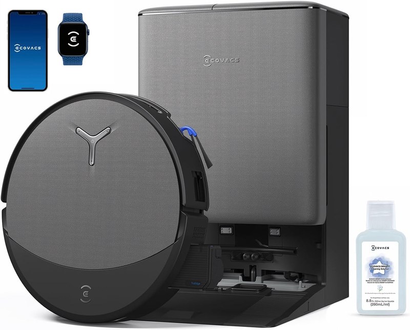 ECOVACS DEEBOT T90 PRO Omni Robot Vacuum and Mop, 30000Pa Blast Suction | TruEdge Instant Self-Cleaning OZMO Roller, PowerBoost Charging, Triple Lift Carpet Care, ZeroTangle for Pet Family,YIKO Agent