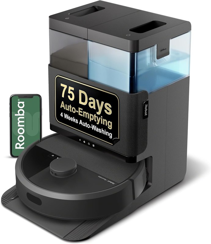 iRobot Roomba Plus 405 (G181) 2in1 Vacuum & Mop Robot with AutoWash Dock - Dual Spinning, 