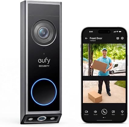 eufy Video Doorbell E340, dual camera, 2K, no subscription, built-in storage