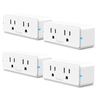 Govee dual smart plug, 4-pack, WiFi and Bluetooth, 15A