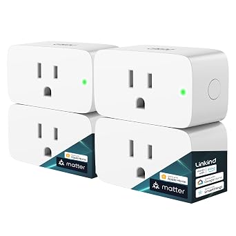 Linkind Matter smart plug, compatible with Apple Home, Alexa, Google, SmartThings