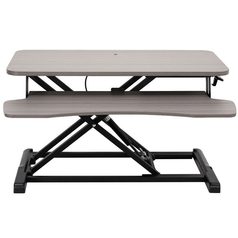 VIVO Dark Gray 32 inch Standing Desk Converter, DESK-V000KG