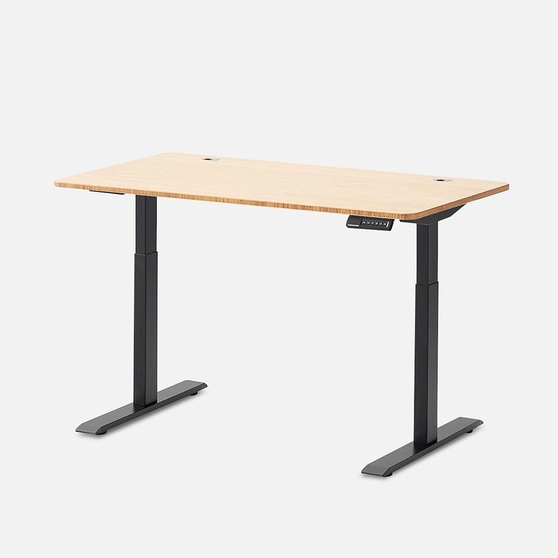 Autonomous Electric Standing Desk 2, 53 x 29 inches, Height Adjustable, Dual Motor (Black - Bamboo)