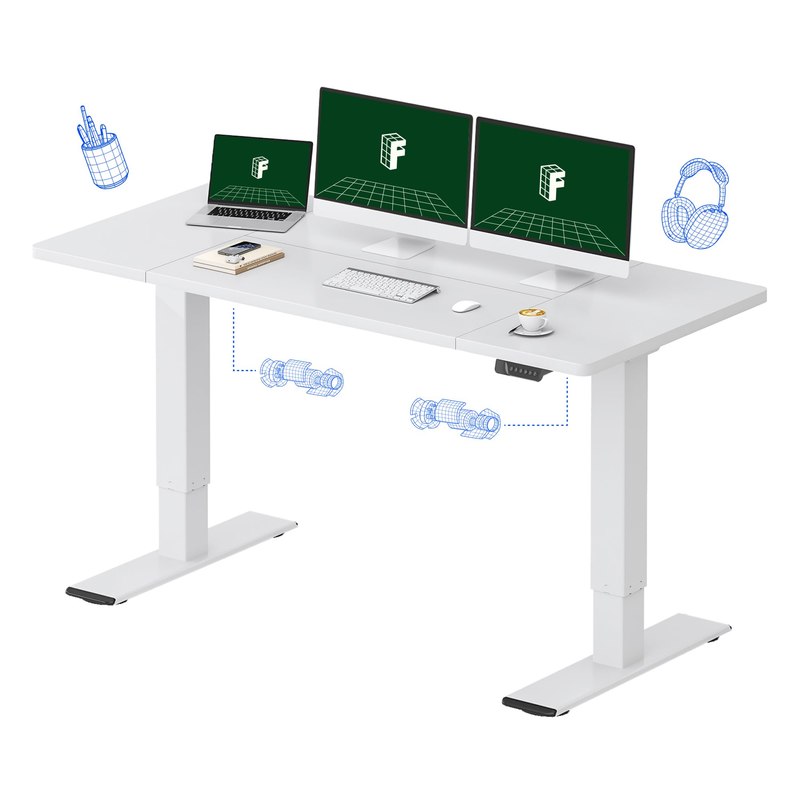 FLEXISPOT 63"x28" Electric Standing Desk, White