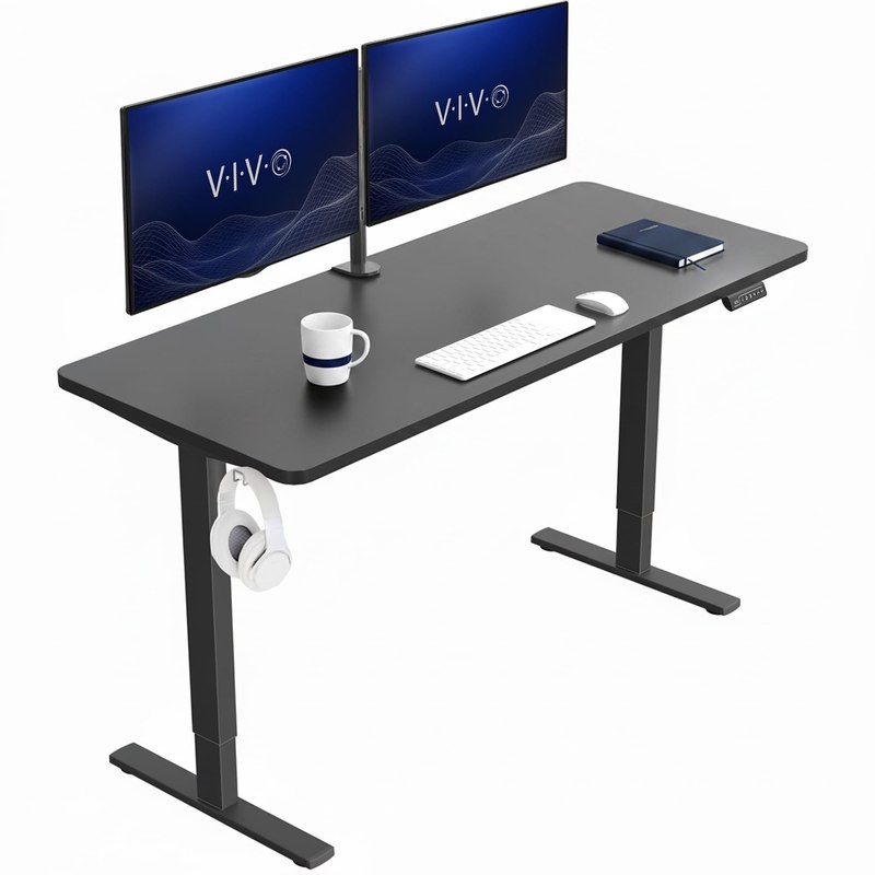 VIVO Black 60 x 24 in Standing Desk, DESK-KIT-1B6B