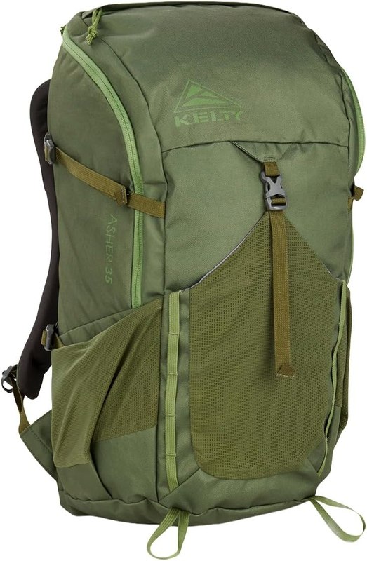 Kelty Asher Backpack, Daypack to Multi-Day Backpacking Capacity, Hiking, Lightweight Travel Pack, Internal Frame (35L Winter Moss)