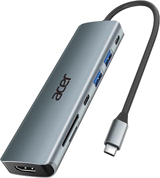 Acer 7-in-1 USB-C hub with 4K HDMI, USB-A 3.1 ports, and 100W PD charging