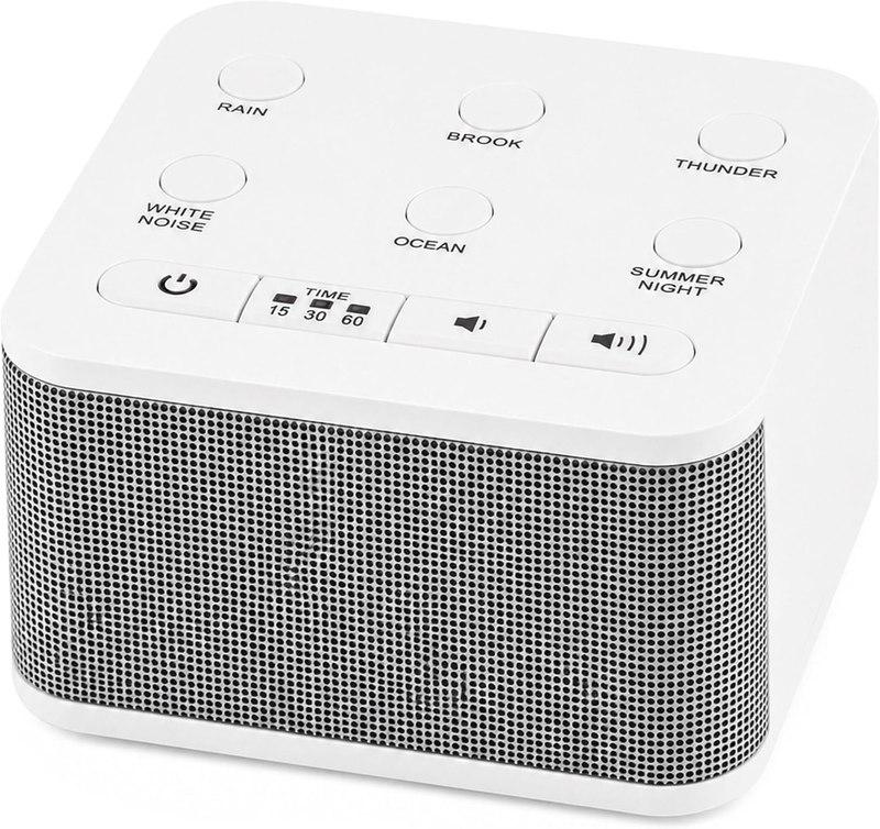 Big Red Rooster White Noise Machine for Baby Sleep, Portable Sound Machine | 6 Soothing Sounds, 30/60/120 Min Timer, USB Adapter, Lightweight, Sound Machine Sleep, Nursery, Office, Machine Sleeping