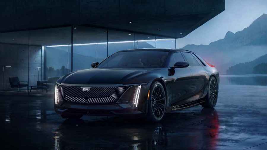 Front three-quarter view of the Cadillac Celestiq.