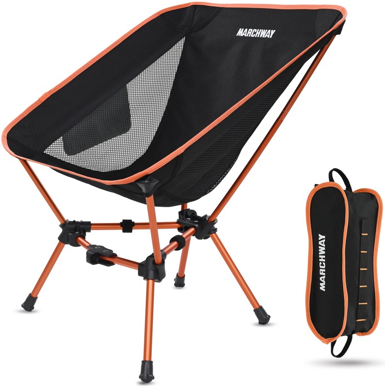 MARCHWAY Lightweight Folding Camping Chair, Portable Foldable Compact for Outdoor Camp, Tr