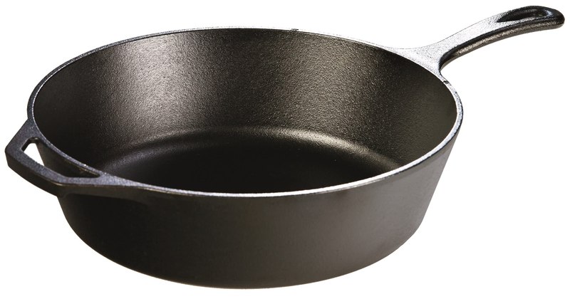 Lodge Pre-Seasoned Cast Iron Deep Skillet, 5 Quart