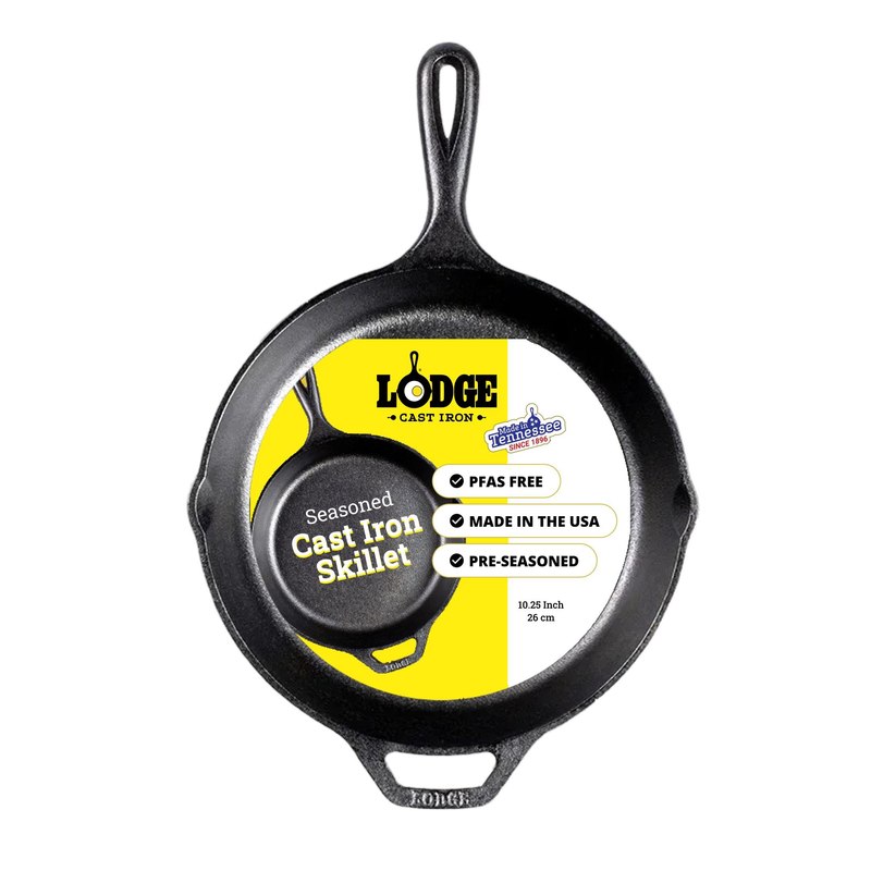 Lodge Pre-Seasoned Cast Iron Skillet, PFAS-Free, 12 Inches