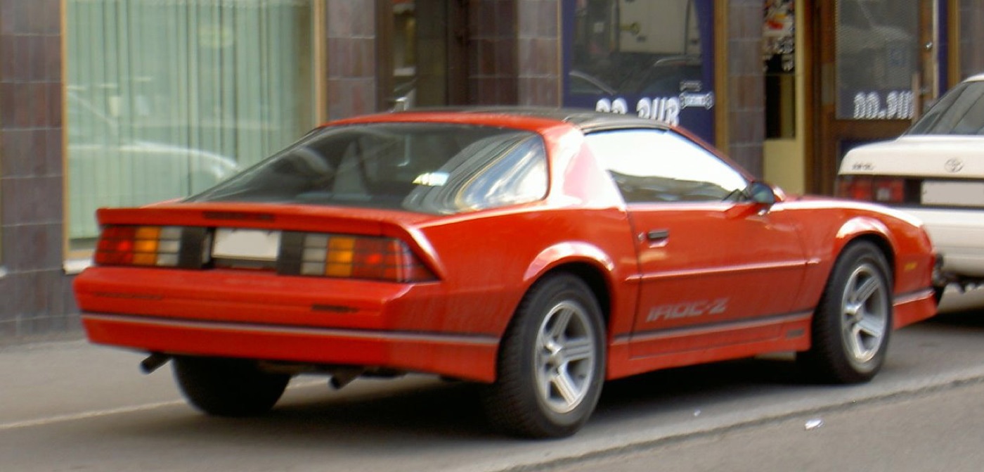 A Chevrolet Camaro IROC-Z, real photograph.