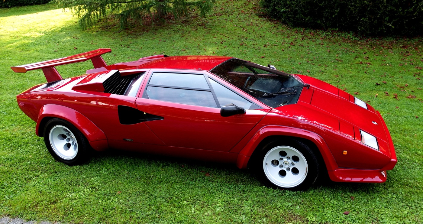 A Lamborghini Countach LP 5000S, 1983 model, real photograph.