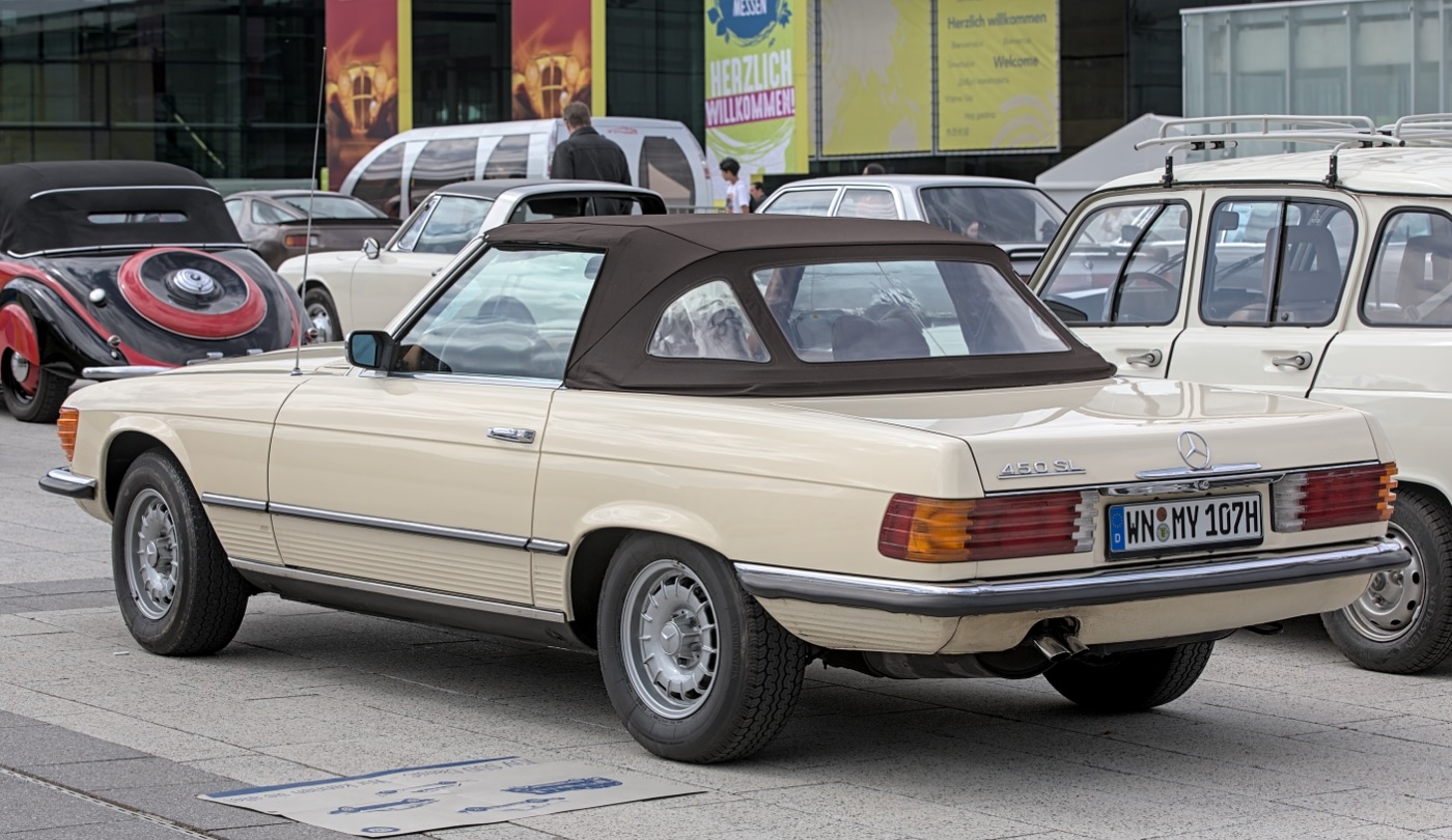 A Mercedes-Benz R107 450SL, real photograph.