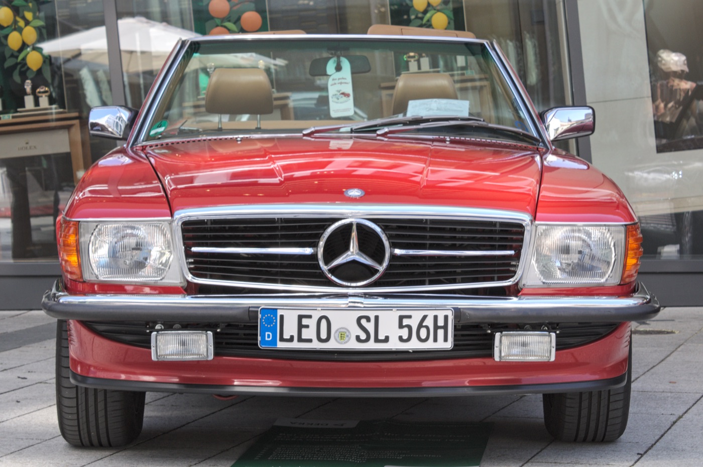 A Mercedes-Benz R107 SL, real photograph.