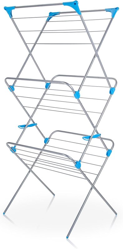 Minky Homecare Trio Concertina Drying Rack, 49', Silver
