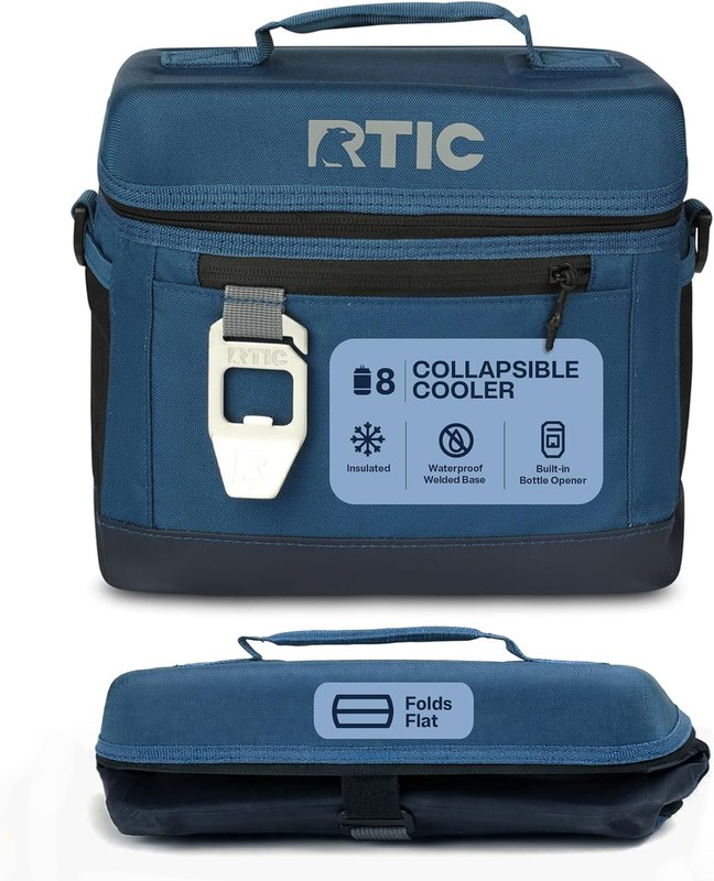 RTIC Everyday Cooler, Soft Sided Portable Insulated Cooling for Lunch, Beach, Drink, Beverage, Travel, Camping, Picnic, for Men and Women | Insulated Bag for Ice, Lunch, Beach, Drinks, Travel, Camping, Picnic, Car and Hiking