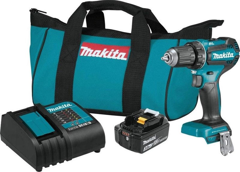 Makita XFD131 18V LXT® Lithium-Ion Brushless Cordless 1/2" Driver-Drill Kit (3.0Ah), Variable Speed