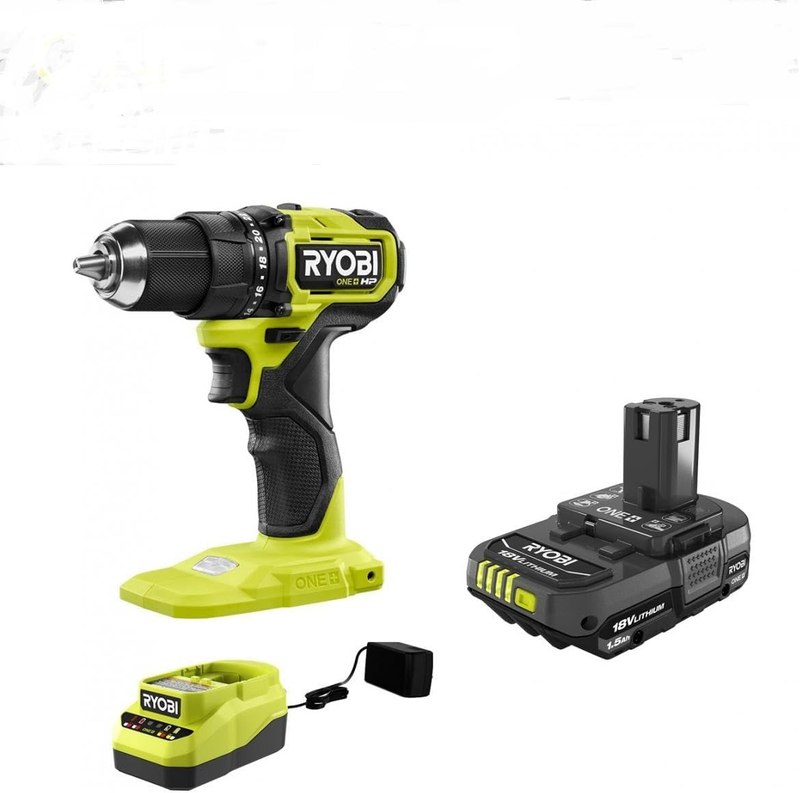 RYOBI 18V ONE+ HP Compact Brushless 1/2" Drill/Driver Kit With Battery & Charger