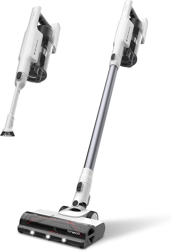 Tineco A20 Cordless Stick Vacuum Cleaner, Powerful Suction, 3 Modes for Multi-Level Messes, 1L Larger Dustbin, Ergonomic Dual-Handle Design, Wall-Mount Dock, LED Headlight